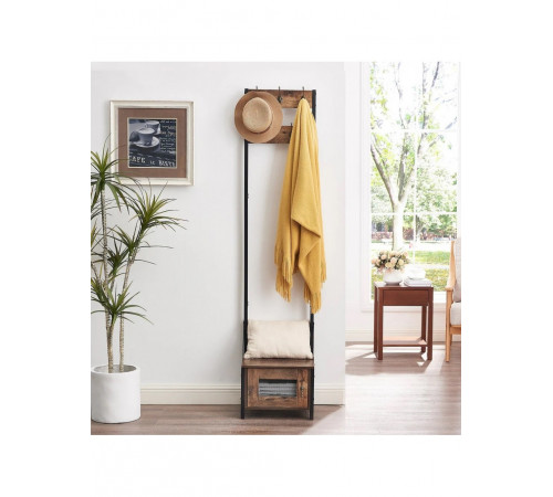 Вешалка для верхней одежды с крючками – коричневая