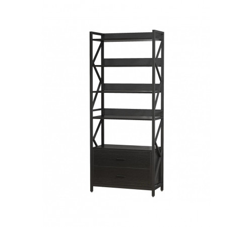 Стелаж 5-ярусний SKIFF 4 з 2 шухлядами, чорний