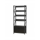 Стелаж 5-ярусний SKIFF 4 з 2 шухлядами, чорний