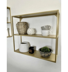 Настінна полиця металева, золотий