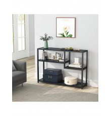 Консольний стіл у передпокої з полицями для зберігання