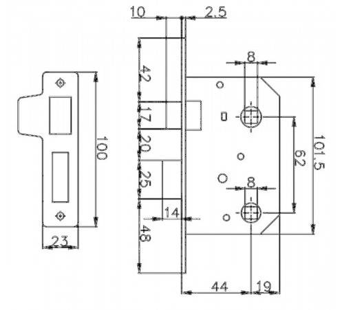 KEDR Міжкімнатний механізм CLASS 251 AB WC