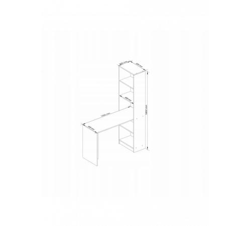 Вместительный стол, дуб сонома