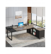 Письмовий стіл Г-подібний з тумбою для файлів