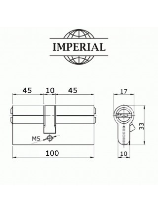 Циліндровий механізм Imperial ZC 100 мм 50x50 SN