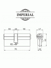 Циліндр Imperial ZC 70 мм 35/35 SN ключ/ключ