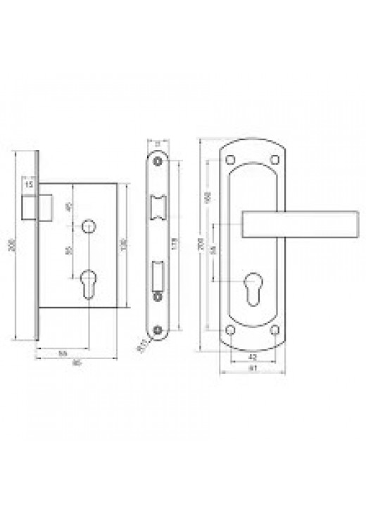 Замок врізний IMPERIAL 63213 S-G