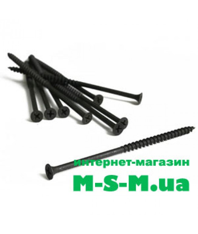 Саморез по дереву черный 4,8 x 102 мм. (упаковка 1000шт)