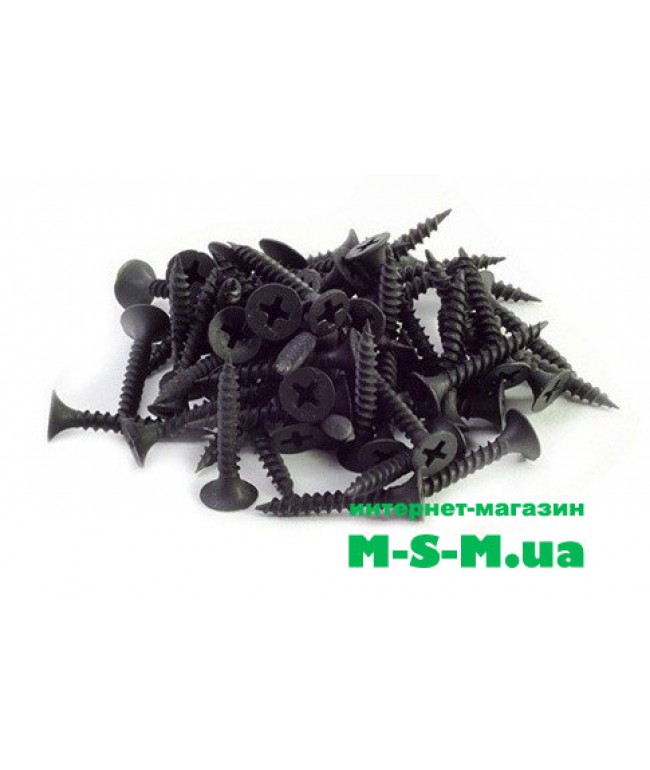 Саморіз по металу чорний 3,5 x 25 мм. (упаковка 1000шт)