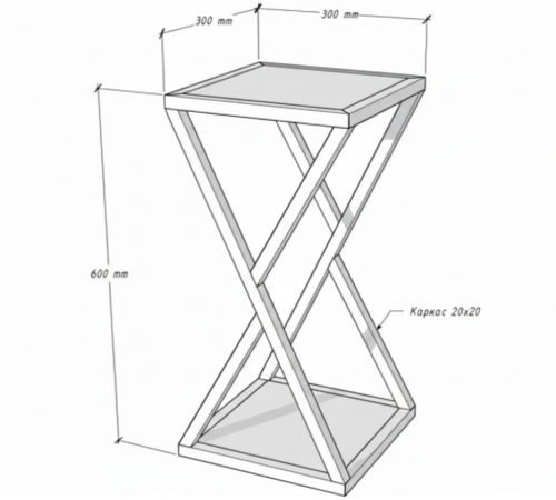 Підставка для квітів «Амелія 4» — Стиль Loft у вашому інтер'єрі