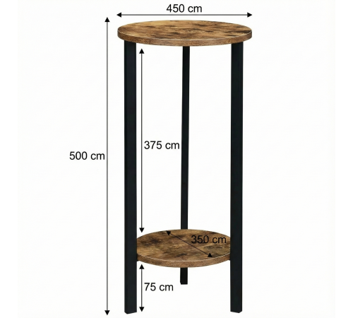 Підставка для квітів Migues: Стильна етажерка Loft на 3 рівні
