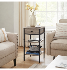 Тумбочка з ящиком та 2 полицями для зберігання