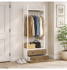 Вешалка для одежды с ящиками