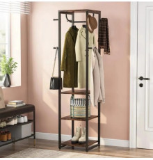 Вішалка для одягу з 4 полицями та 8 гачками