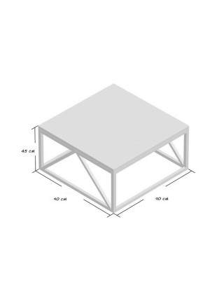 Журнальний/кавовий столик у стилі MSMLOFT, металевий