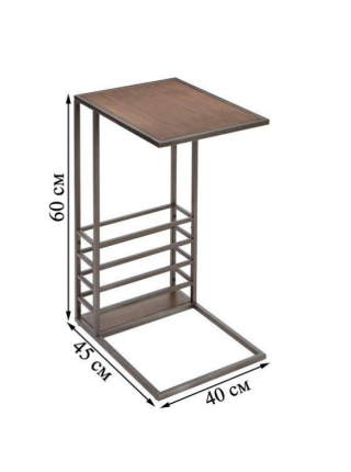 Приставний столик металевий у стилі MSMLOFT