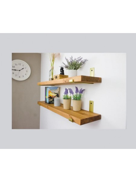 LOFT SHELF золоті кронштейни,сосна,бохо, вінтаж, підвісна полиця, для кухні, для вітальні, для книг