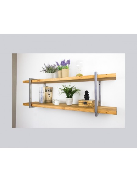 LOFT SHELF подвійна вінтажна полиця, бохо, ручна робота, настінна полиця, книжкова шафа, підвісна полиця, для кухні, кронштейни для дзеркала, для книг