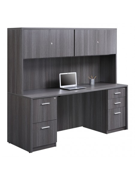 At Work Credenza and Hutch Set
