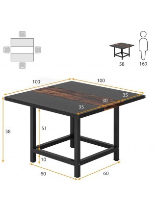 Обеденный стол квадратный