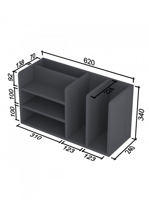 Надставка для столу NS-9 MSMLOFT, Біла