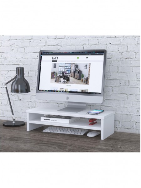 Надставка під монітор NS-7 Біла Loft Design MSMLOFT