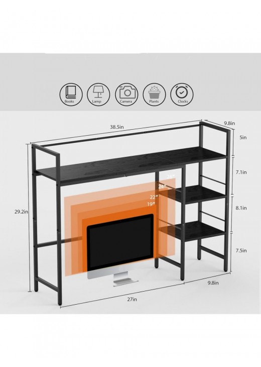 Настільна полиця HavenlyYouth 3-ярусна, чорний