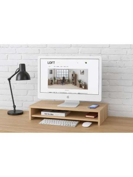 Надставка під монітор NS-7 MSMLOFT дуб сонома Надставка під монітор NS-7 MSMLOFT дуб сонома
