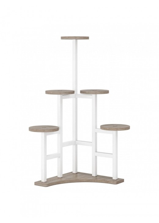 Підставка кутова для кімнатних рослин 6-ярусна, білий Підставка кутова для кімнатних рослин 6-ярусна, білий