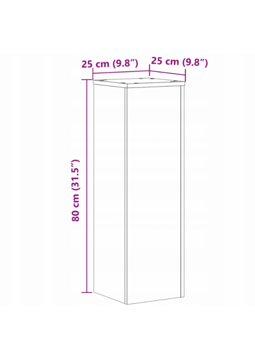 Підставки для рослин, 2 шт., дуб сонома Підставки для рослин, 2 шт., дуб сонома