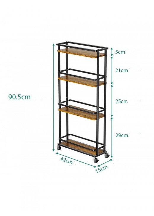 Візок для зберігання 4-ярусний для невеликого простору