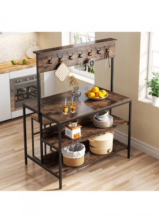 Кухонна полиця 3-ярусна з 14 гачками Кухонна полиця 3-ярусна з 14 гачками