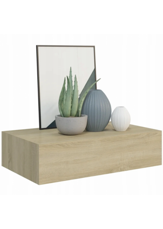 Елегантна підвісна полиця з шухлядою , дуб сонома Елегантна підвісна полиця з шухлядою , дуб сонома