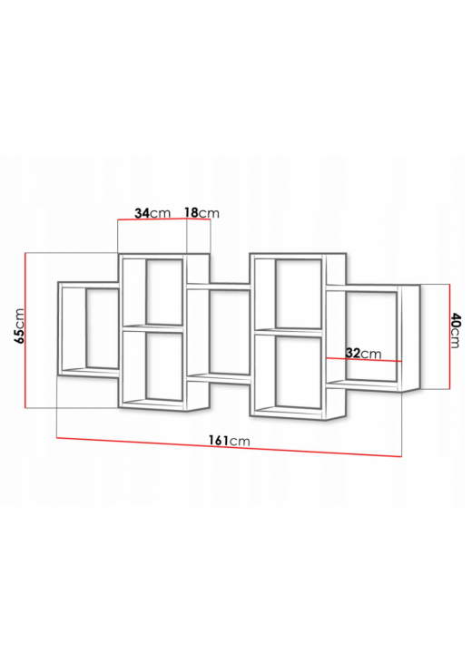Книжкова полиця POLA Книжкова полиця POLA