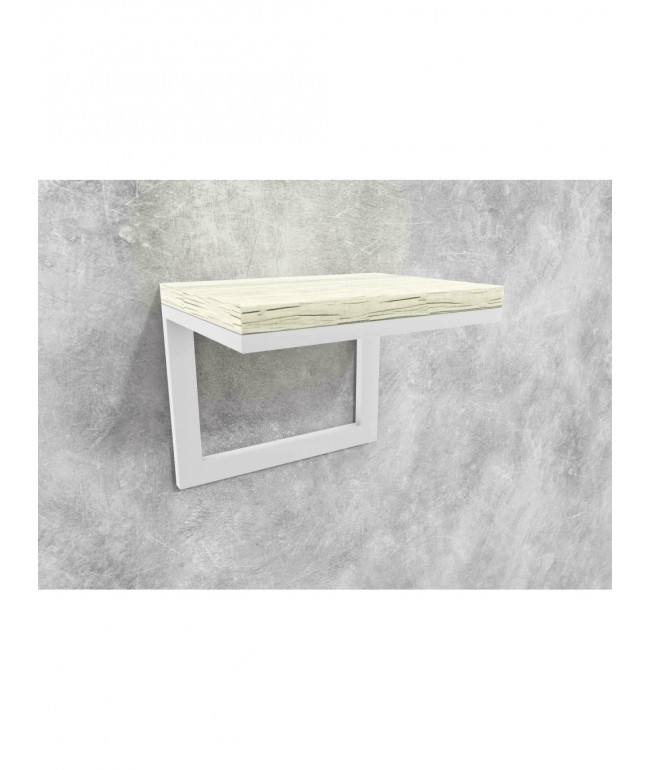 Полиця Айсберг -02/40 — білий/білий, ЛДСП + метал