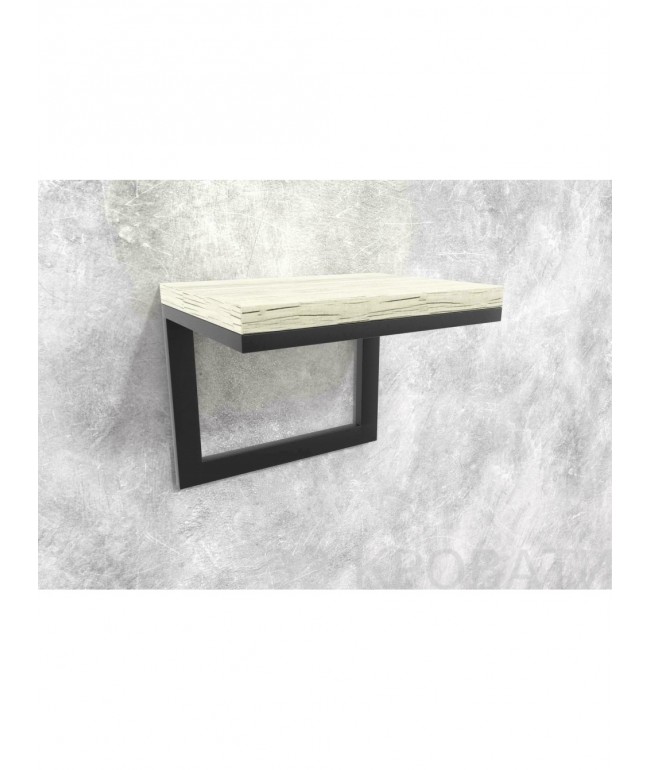 Полиця Айсберг  02/40 — чорний/білий, метал + ЛДСП (40×30×32,6 см)