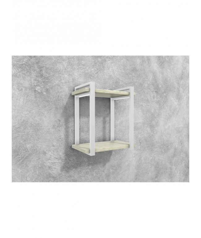 Полиця Айсберг LOFT-40 — білий/білий, метал + ДСП