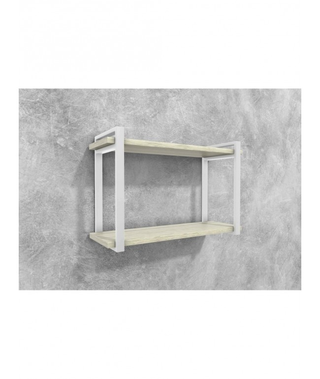 Полиця Айсберг LOFT-80 — білий/білий, метал + ДСП