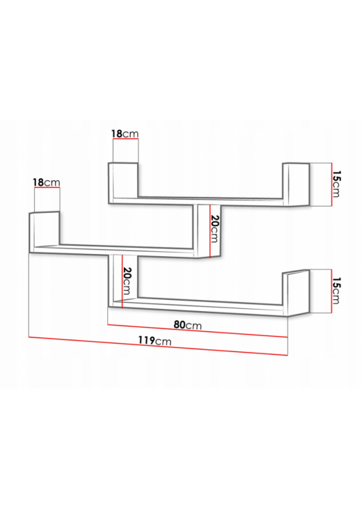 Книжкова полиця POLA , білий Книжкова полиця POLA , білий