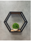 Шестигранна полиця лофт 30x30