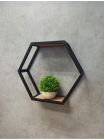 Шестигранна полиця лофт 30x30