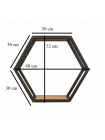 Шестигранна полиця лофт 30x30