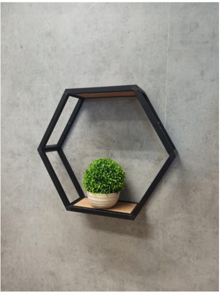 Шестигранна полиця лофт 30x30