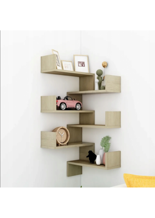 Кутові настінні полиці, 2 шт., дуб сонома Кутові настінні полиці, 2 шт., дуб сонома