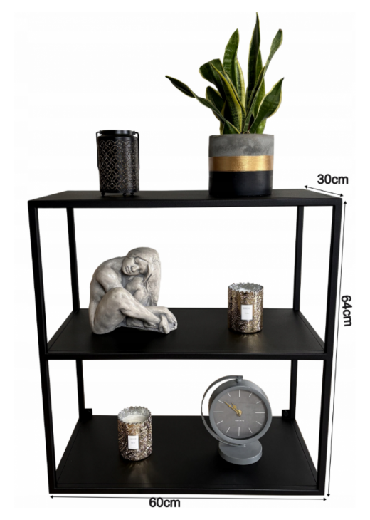 Настінна полиця 3 рівні Hanging, чорний