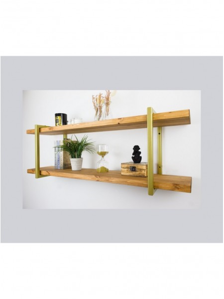 LOFT SHELF  подвійна вінтажна полиця, бохо, ручна робота, настінна полиця, підвісна полиця, для кухні, для вітальні, для книг