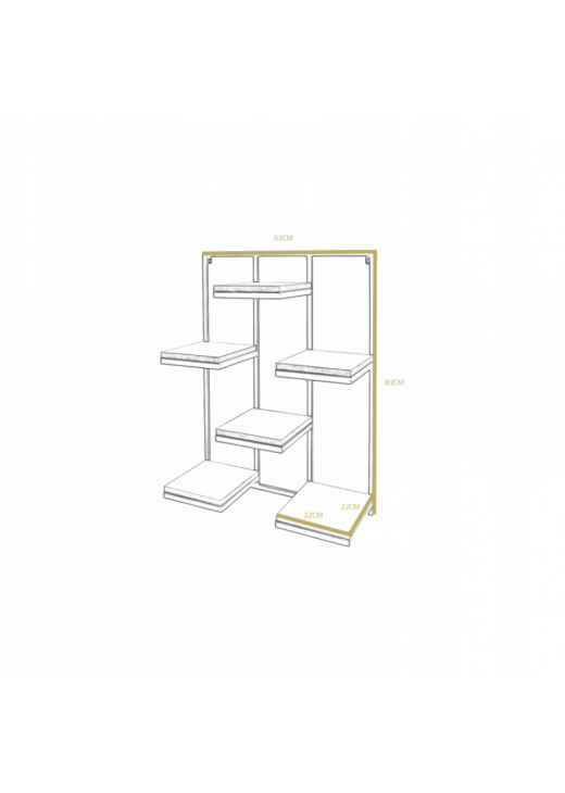 Настінна полиця Loft - 6 полиць