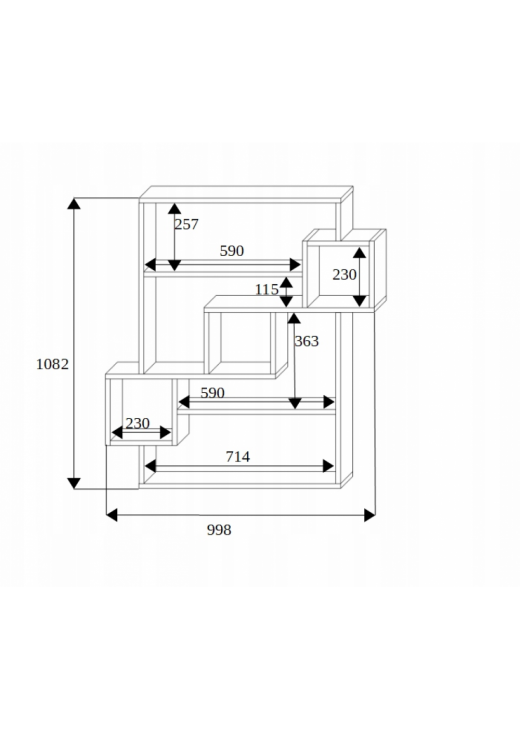 Підвісна полиця , для іграшок, книг, чорний Підвісна полиця , для іграшок, книг, чорний