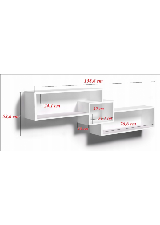 Підвісна полиця лофт , чорний Підвісна полиця лофт , чорний