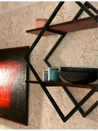 Полиця 60х60х20 см, чорний 